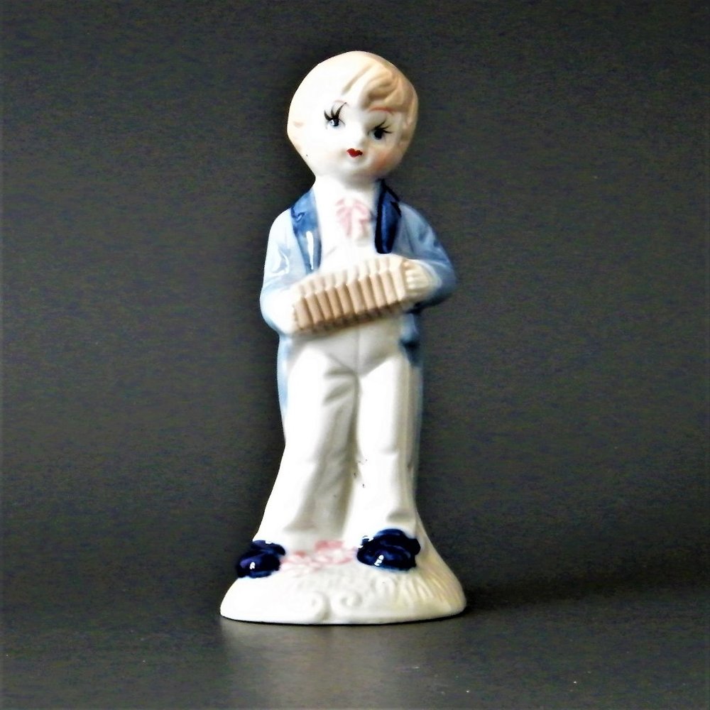Nanco Figurine Boy W/ Accordion Nancy Sales Boston